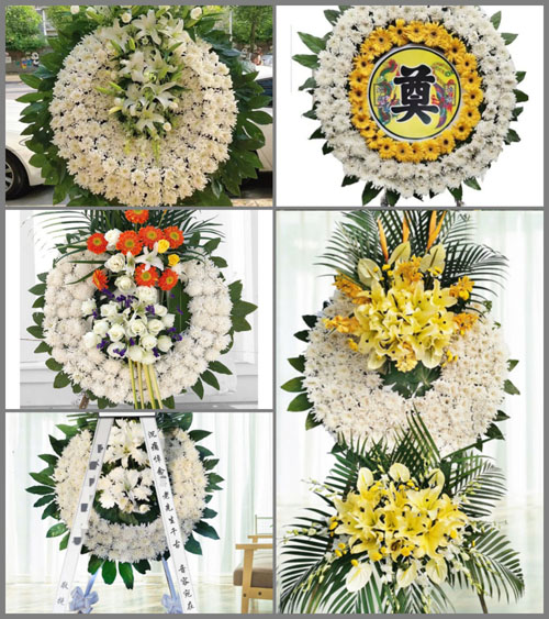四川成都彭州市升平镇龙福村花圈速递